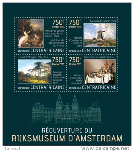 Central African Republic. 2013 Rijksmuseum. Amsterdam. (411a) - Pelícanos