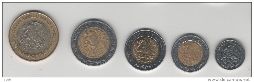 LOT -- Lot Monnaies Mexique 10,5,2,1 Pesos Y 10 Centimos - Autres – Amérique