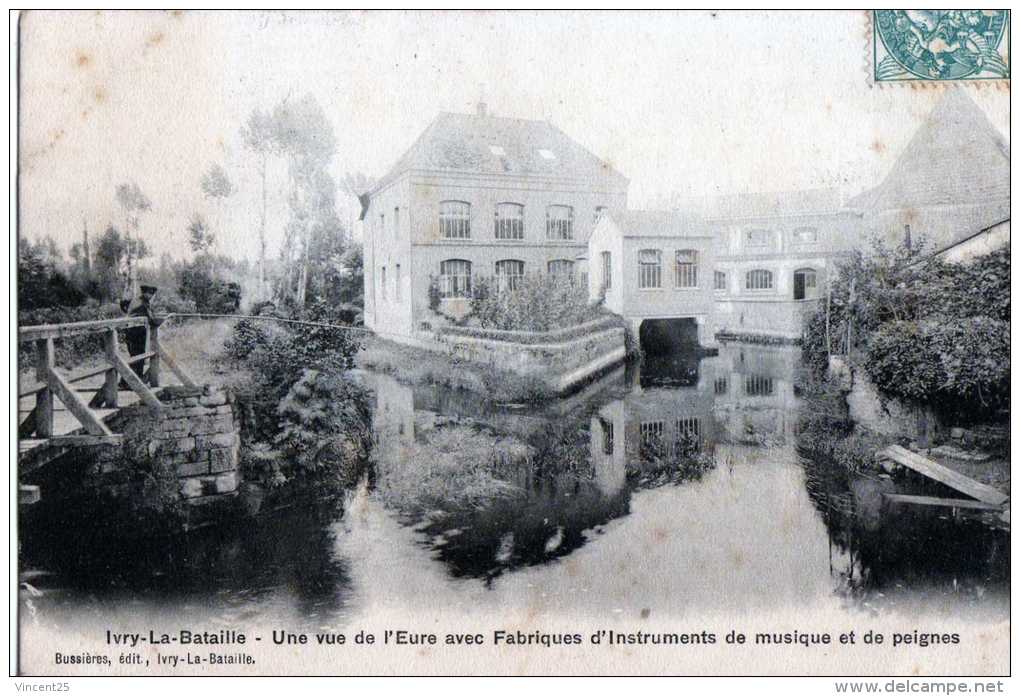 Ivry La Bataille FABRIQUES INSTRUMENTS DE MUSIQUE ET PEIGNES COIFFEUR USINE METIER - Ivry-la-Bataille