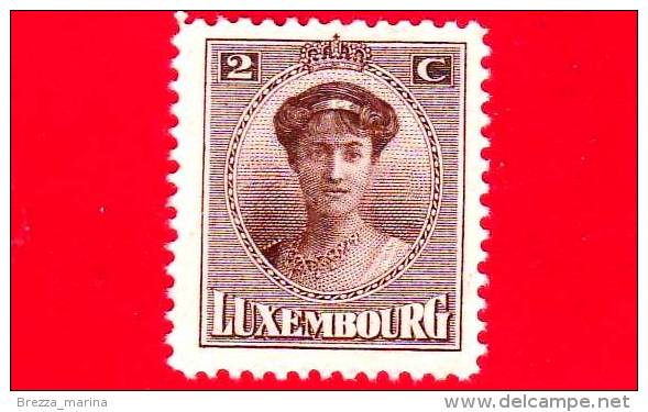 LUSSEMBURGO - 1921 - Granduchessa Charlotte - 2 - 1921-27 Charlotte Di Fronte