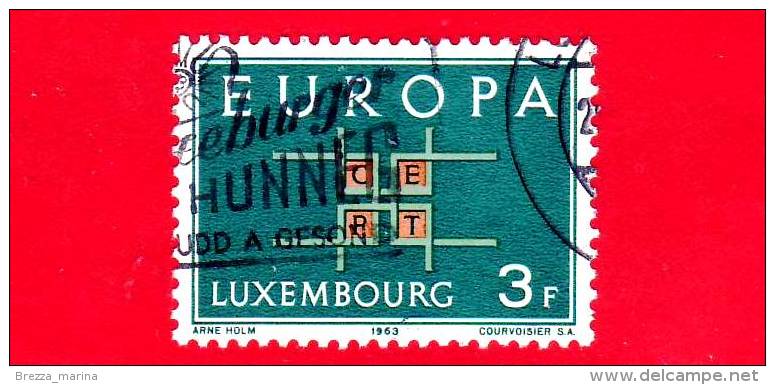 LUSSEMBURGO - 1963 - Europa - 3 F. &bull; Scritta 'CEPT' Tra Linee - Oblitérés