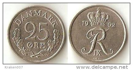 Denmark  25 Ore 1962 - Dänemark