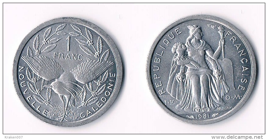 New Caledonia  1 Franc 1981 - Nouvelle-Calédonie