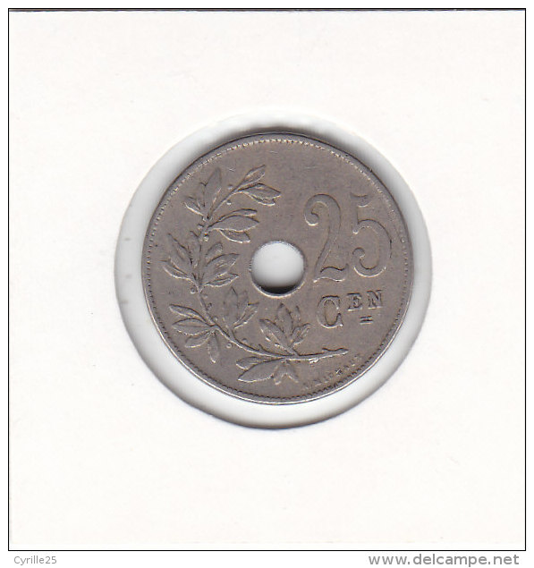 25  CENTIMES Cupro-nickel Albert I 1910  FL - 25 Cents