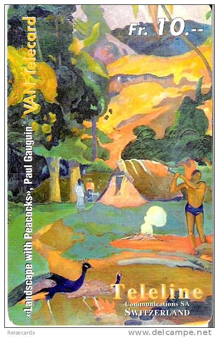 Prepaid: Teleline, Paul Gauguin "Landscape With Peacocks" - Schweiz