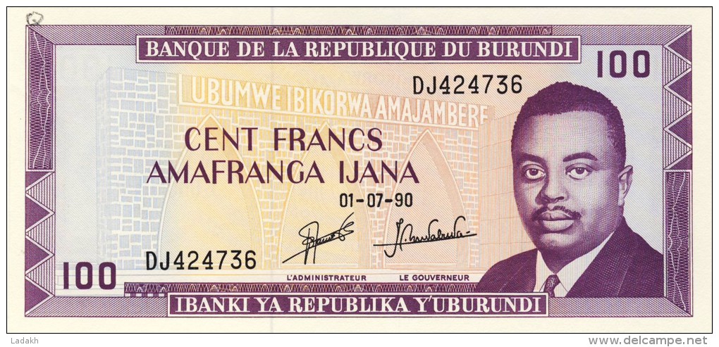 BILLET # BURUNDI # 100 FRANCS # 1990 # NEUF # PICK 29 - Burundi
