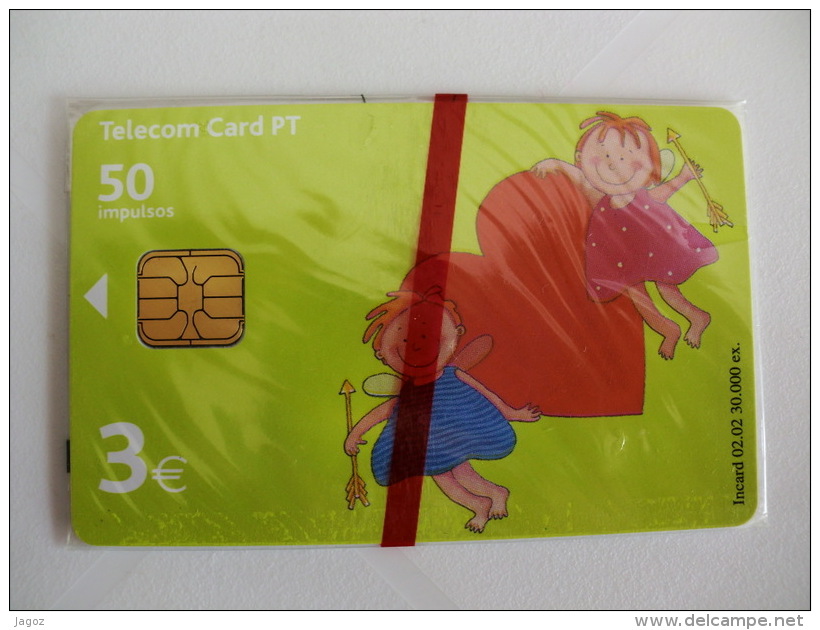 Phonecard/ Telécarte Telecom Card Coração - 50 Impulsos Portugal Tirage 30000 Ex. - Portugal