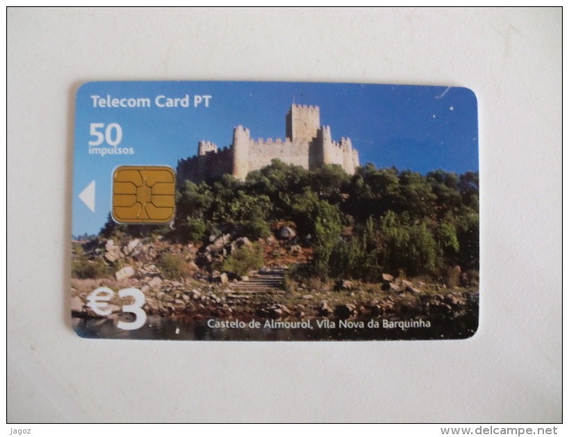 Phonecard/ Telécarte Telecom Card Castelo De Almourol - Vila Nova Da Barquinha 50 Impulsos Portugal - Portugal