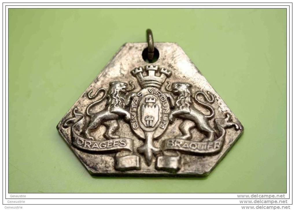 Pendentif Médaille " Dragées Braquier " Verdun Meuse - Lorraine - Pendant - Hangers