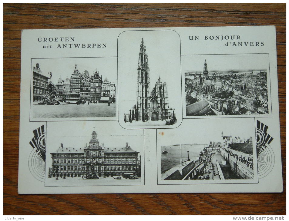 Groeten Uit Antwerpen / Un Bonjour D'Anvers - Anno 19?? ( Zie Foto Voor Details ) !! - Andere & Zonder Classificatie