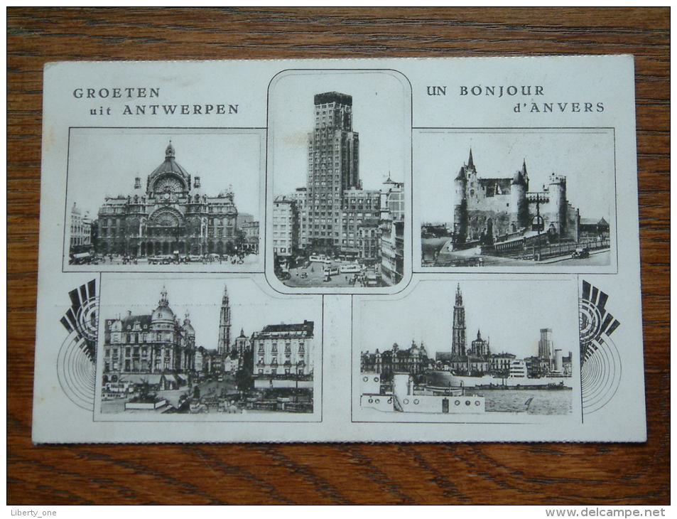 Groeten Uit Antwerpen / Un Bonjour D´Anvers - Anno 19?? ( Zie Foto Voor Details ) !! - Andere & Zonder Classificatie