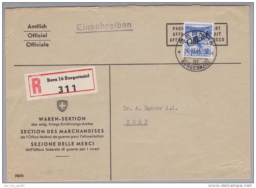 Heimat BE Bern16 Burgernziel 1944-03-18 R-Dienst-Feldpostbrief - Storia Postale