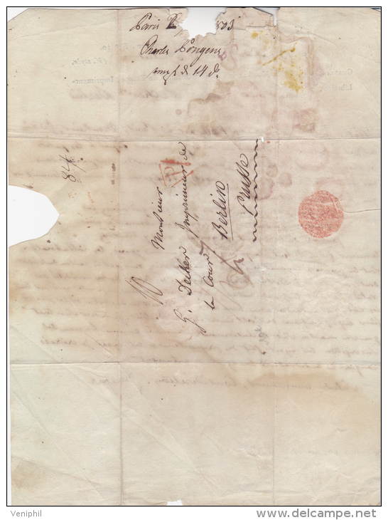 LETTRE AUTOGRAPHE - CHARLES POUGENS -1794- MEMBRE INSTITUT NATIONAL DE FRANCE ET FILS DU PRINCE DE CONTY. - Other & Unclassified