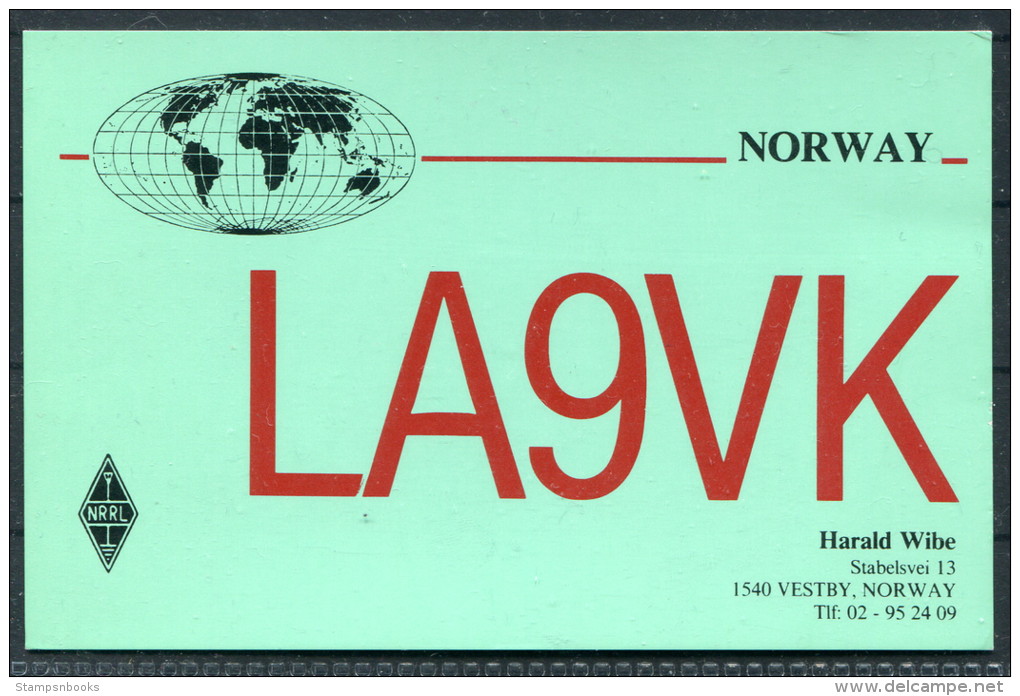 1987 Norway Vestby QSL Card - Radio Amateur