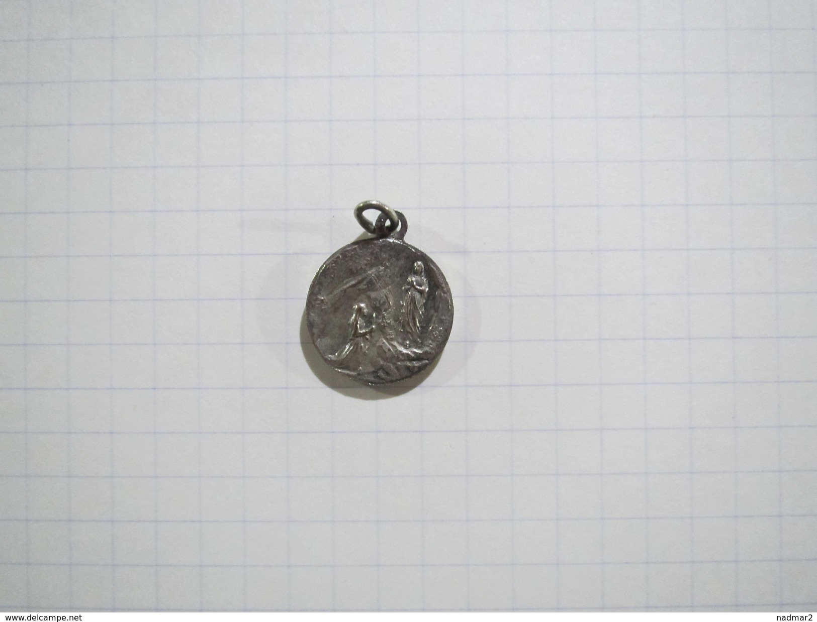 Médaille Religieuse Ancienne ND Notre Dame De Lourdes Catholique Argent Etat TTB - Religion & Esotérisme