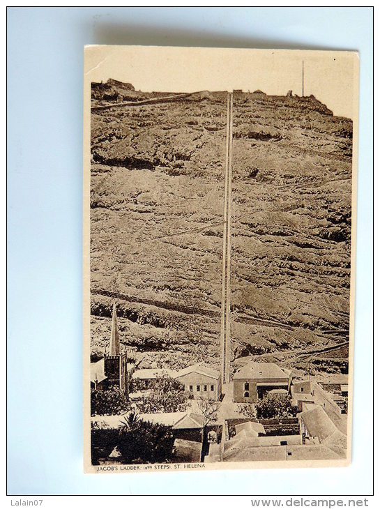 Carte Postale Ancienne : SAINTE-HELENE , ST HELENA : Jacob´s Ladder (699 Steps) - Saint Helena Island