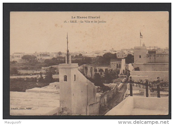 DF / MAROC / SALÉ / LA VILLE ET LES JARDINS / CIRCULÉE EN 1917 - Autres & Non Classés