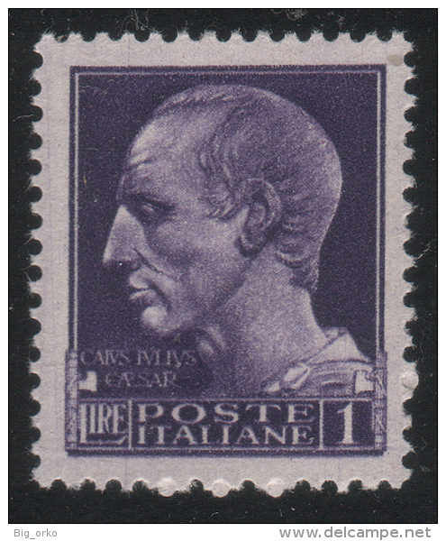 Italia - Imperiale Con Fasci (senza Filigrana) / Emissione Di Novara - Lire 1 Violetto (n° 528) - 1945 - Neufs
