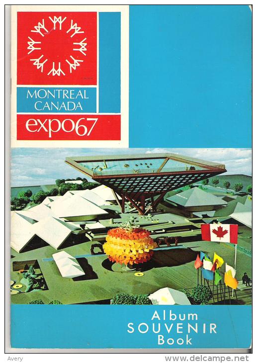 Montreal Canada EXPO67  Album Souvenir Book  29 Pages  Bilingual  Bilangue Francais Et English - North America