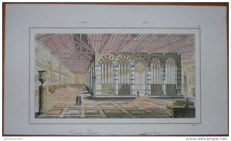 1835 Print CAMPOSANTO, PISA, ITALY (36) - Andere & Zonder Classificatie