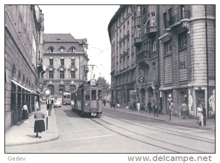 Tramways Balois, Basel Schifflände, Photo 1959, BVA, BVB 197.10 - Bâle
