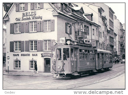 Tramways Balois, Basel Barfüsserplatz, Photo 1968, BVA, BVB 155.1 - Bâle