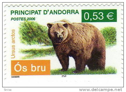 French Andorra / Animals / Bears And Capricorn - Unused Stamps