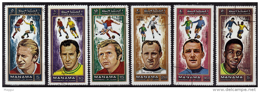 MANAMA    5 Val +1 Pa  Oblitere    Fussball  Soccer Football - Used Stamps