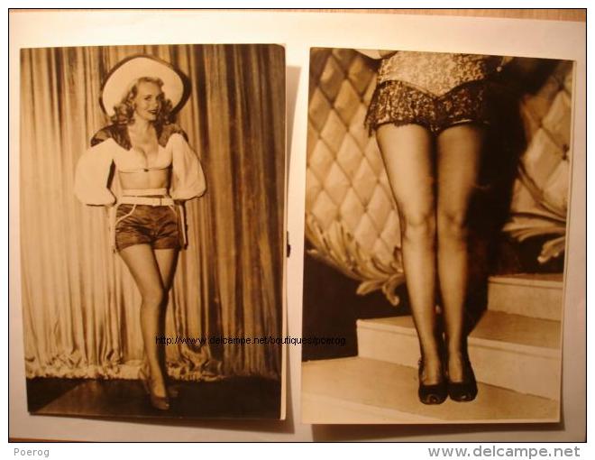 LOT DE 2 PHOTOS De 1948 - MARIE WILSON + JAMBES LEGS MARIE WILSON 10 MILLION DOLLAR LEGS - Tirage D'époque - 13X18 Paris - Pin-Ups