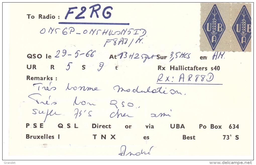 CARTE RADIO - QSL - CARTE RADIO QSL - BELGIQUE - BELGIUM - GILLY - 1966. - Radio Amateur