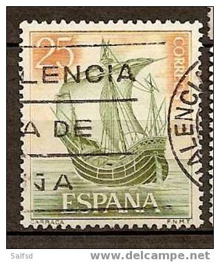 Spain Edifil # 1600 (o) Carraca Barcos / Ships - Usados