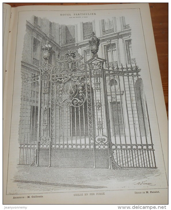 La Semaine Des Constructeurs. N°18.  29  Octobre 1887.Hôtel Particulier, Rue De Tilsit à Paris. Cathédrale De Clermont-F - Revistas - Antes 1900