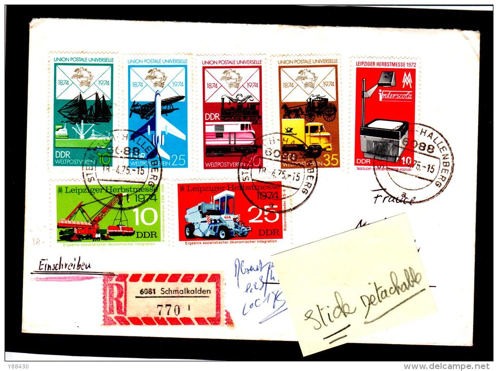 1665-66-67-68-1655-56 Des Années 1970 - Enveloppe  Oblitérée  De  7  Timbres. - Briefe U. Dokumente