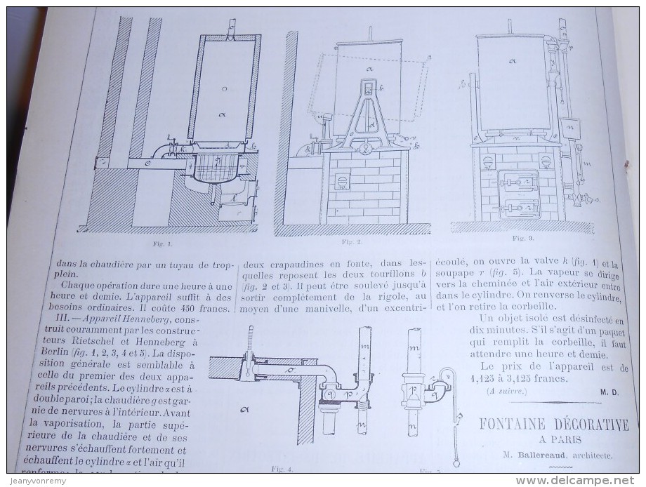 La Semaine Des Constructeurs. N°20.  12  Novembre 1887. Fontaine, Rue Nouvelle à Paris. - Magazines - Before 1900