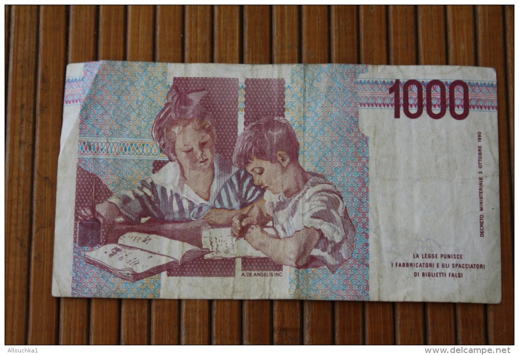 ITALIE 1000 Lires 3/10/1990 ITALIA  Royaume &gt; Biglietto Di Stato &gt; Italia &ndash;  Mille Lires - 1000 Liras