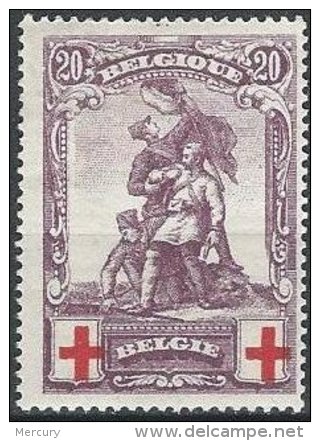 BELGIQUE - 20 + 20 C. Croix-Rouge Neuf - 1918 Rode Kruis