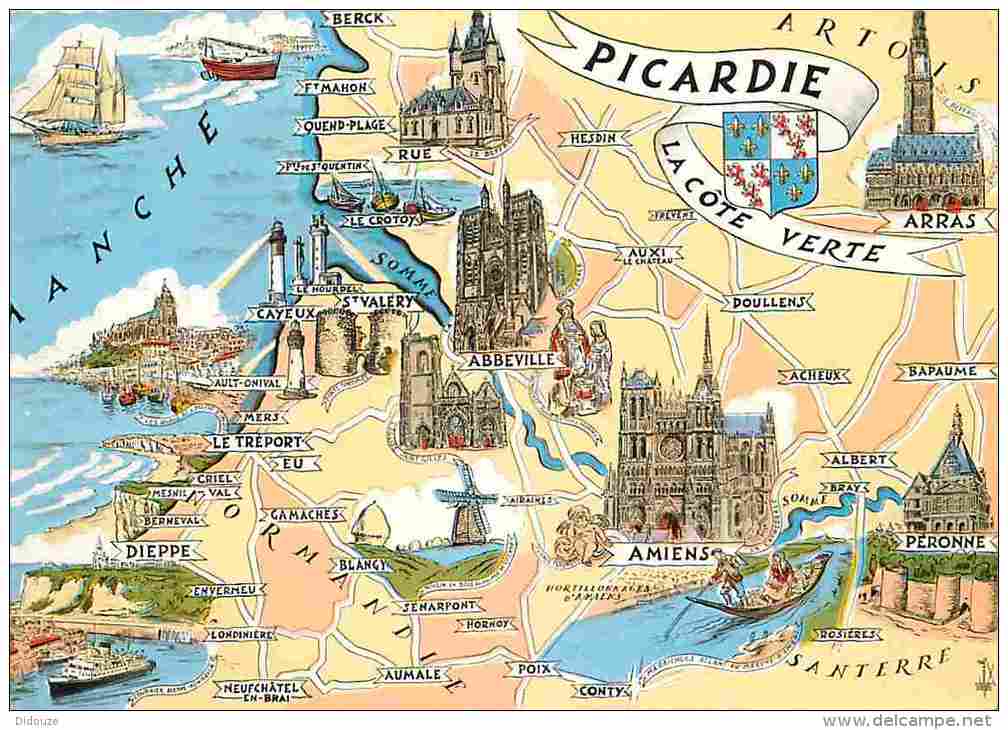 80 - Somme - Picardie - Carte Géographique - Voir Scans Recto-Verso - Autres & Non Classés