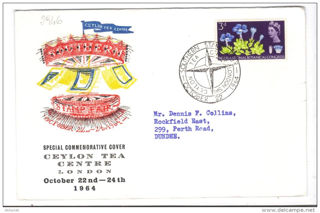 VER2946 - GRAN BRETAGNA 1964 , Stamp Fair Ceylon Tea Centre London - Covers & Documents