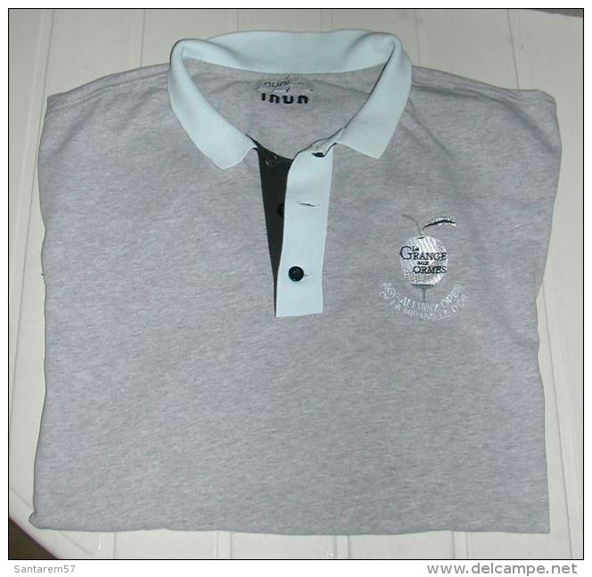 Tee Shirt  Gris De Golf NUNI La Grange Aux Ormes Pub Manches Banque Kolb Et Conseil Rég. Lorraine - Uniformes Recordatorios & Misc