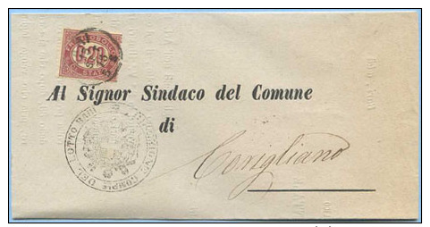 1875 SERVIZIO 0,20 ISOLATO PIEGO COMPLETO 15.9.75 A CORIGLIANO TRANSITO TARANTO ARALDICA LOTTO DI BARI OTTIMA QUALITÀ - Storia Postale