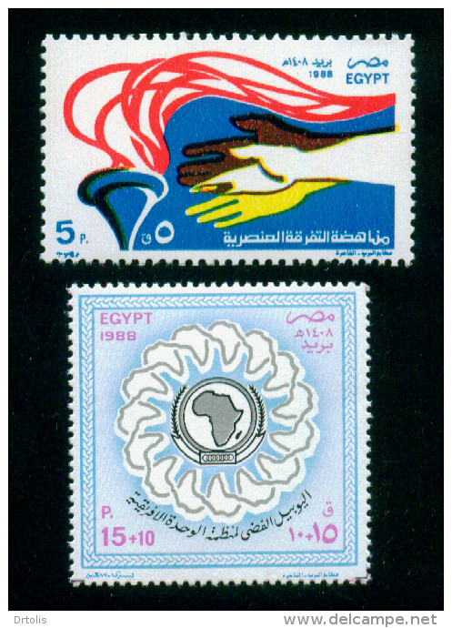 EGYPT / 1988 / OPPOSE RACIAL DISCRIMINATION  / ORGANIZATION OF AFRICAN UNITY / OAU / MAP / MNH / VF - Neufs