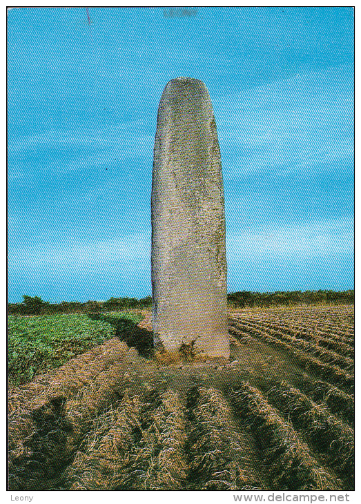 CPM  En PORSPODER  ( 29) - Menhir De KARGADEOU (9m De Haut) - - Other & Unclassified