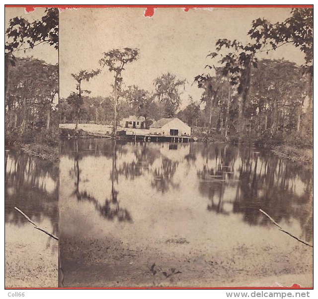 1870-74 Factory In Silver Spring Landing Entrepots  Georgia USA Photo-Stereographe/Jerome N Wilson Photographer Savannah - Anciennes (Av. 1900)