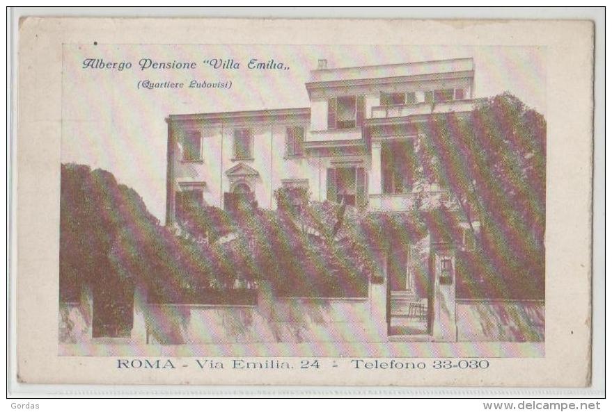 Italy - Roma - Albergo Pensione Villa Emilia - Quartiere Ludovisi - Bars, Hotels & Restaurants