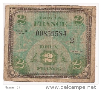 P928 - Billet émis En FRANCE 1944 - Deux Francs - - 1944 Flag/France