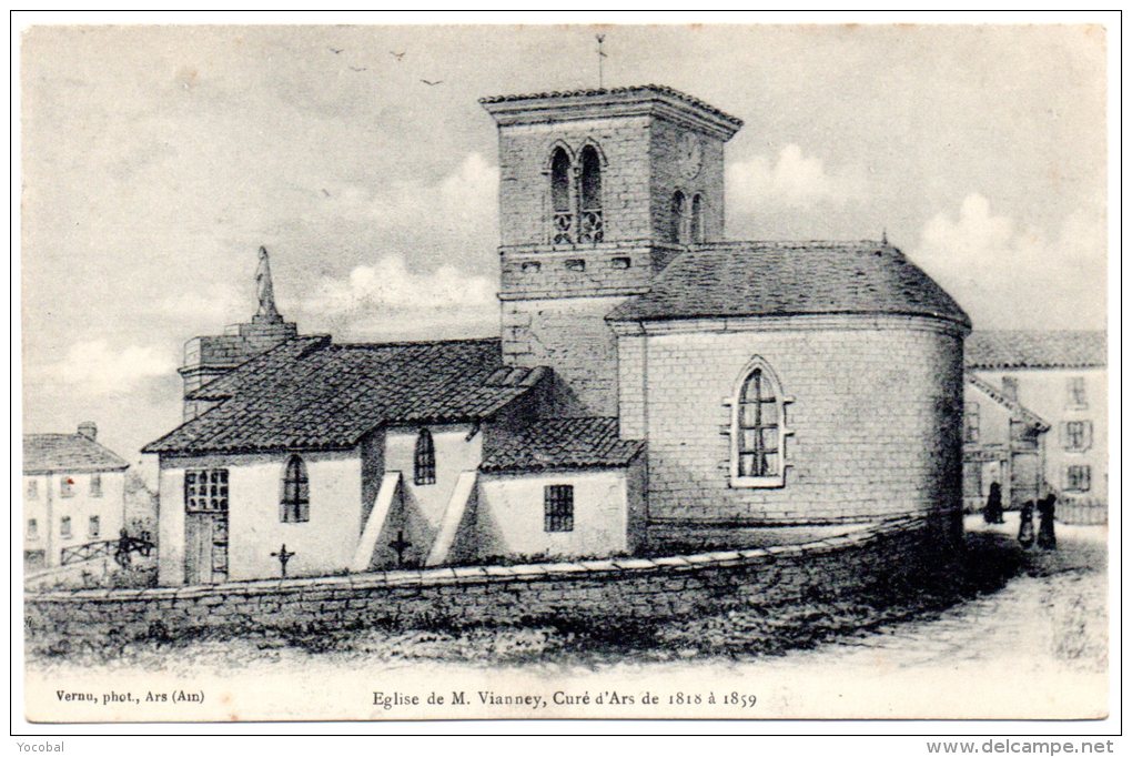 CP, 01, Eglise De M. Vianney, Curé D'ARS De 1818 à 1859, Vierge - Ars-sur-Formans