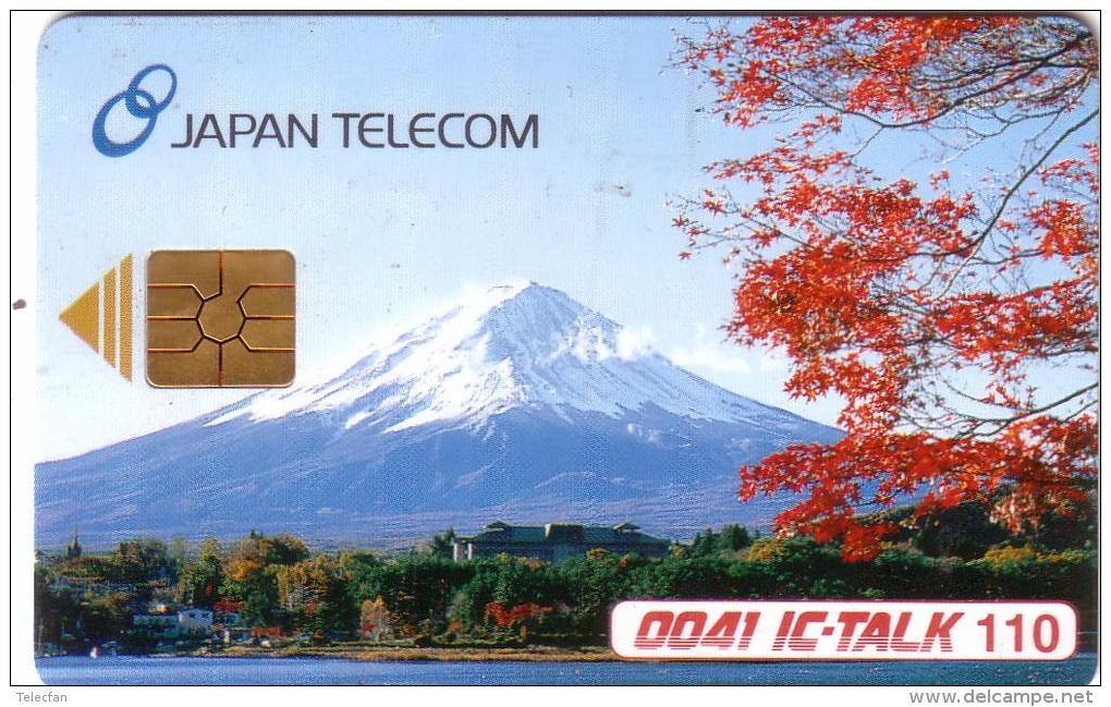 JAPAN JAPON FUJIYAMA CARTE A PUCE ANCIENNE OLDTIMER CHIP CARD GLOSSED RARE - Volcanos