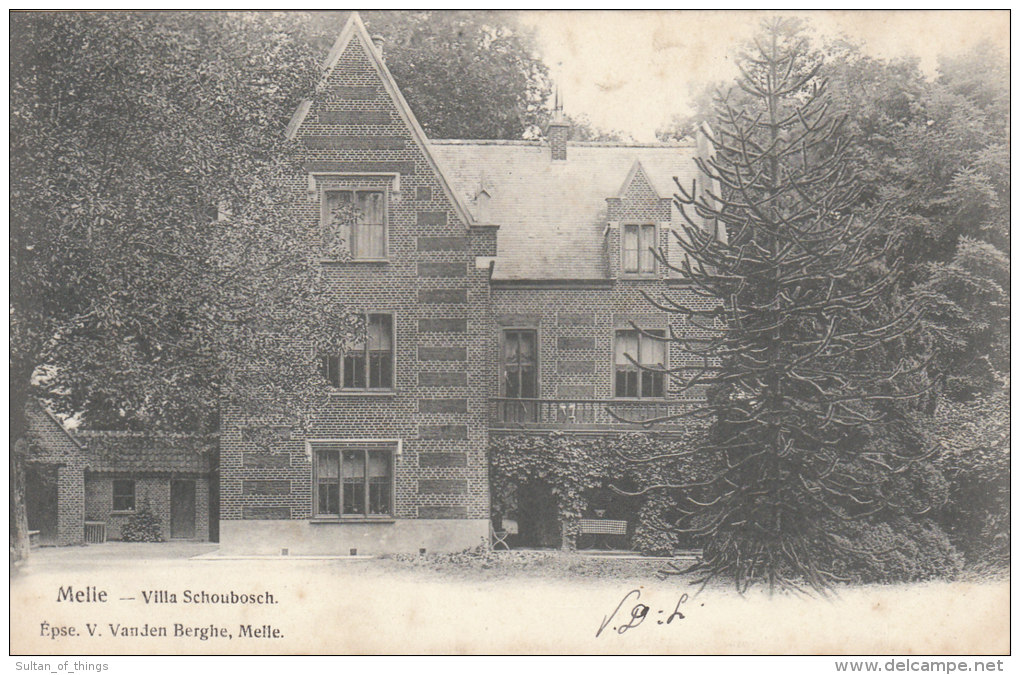 Cpa/pk 1905 Melle Villa Schoubosch De Graeve - Melle