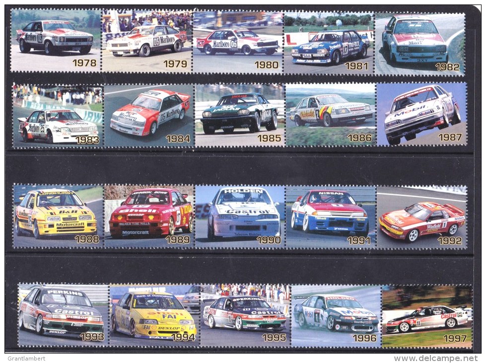 Australia 2012 Bathurst Car Racing Complete Set Of 50 Stickers -  3 Scans - Werbemarken, Vignetten
