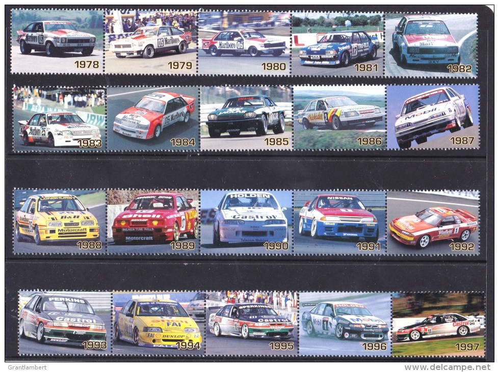 Australia 2012 Bathurst Car Racing Complete Set Of 50 Stickers -  3 Scans - Cinderellas